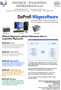 DoProfi Wägesoftware Übersicht